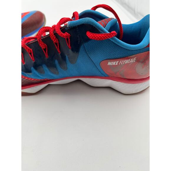 Nike CJ3 Flyweave Trainer Calvin Johnson 81 Men's 11 Red Blue 725231-600 - Picture 7 of 11